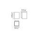 Aplice - Aplica LED exterior IP65 KOV 1L Black square 6W 2700K