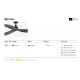 Lustre cu ventilator - Ventilator cu telecomanda si protectie IP44 PALMA M