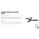 Lustre cu ventilator - Ventilator tavan smart sistem TUYA si telecomanda si protectie IP44 PALMA M