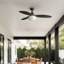 Lustra cu Ventilator tavan smart sistem TUYA si telecomanda si protectie IP44 PALMA M