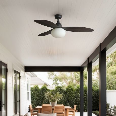Lustre cu ventilator - Lustra cu Ventilator tavan smart sistem TUYA si telecomanda si protectie IP44 PALMA M