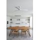 Lustre cu ventilator - Ventilator cu telecomanda RUDDER 3 L alb/frasin