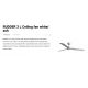 Lustre cu ventilator - Ventilator cu telecomanda RUDDER 3 L alb/frasin