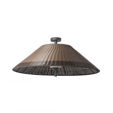 Plafoniere - Lustra aplicata exterior IP54 din ratan sintetic maro SAIGON OUT W100 S
