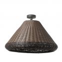 Lustra aplicata exterior IP54 din ratan sintetic maro SAIGON OUT W70 S