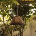 Lustra exterior IP54 din ratan sintetic maro SAIGON OUT W70 M
