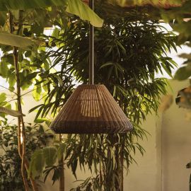 Pendule - Lustra exterior IP54 din ratan sintetic maro SAIGON OUT W70 M