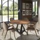 Mese dining - Masa rotunda din lemn furniruit si fibra de sticla Walnut 135cm