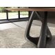 Mese dining - Masa rotunda din lemn furniruit si fibra de sticla Walnut 150cm