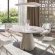 Mese extensibile - Masa extensibila design LUX Porcelain Marble 80-130x130cm