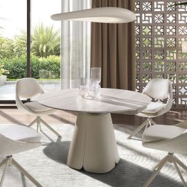 Mese extensibile - Masa extensibila design LUX Porcelain Marble 80-130x130cm
