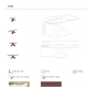 Mese extensibile - Masa extensibila design LUX Porcelain Marble 180-260x95cm