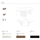 Masute Living - Masuta de cafea Porcelain Marble si lemn furniruit Walnut