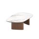 Masute Living - Masuta de cafea Porcelain Marble si lemn furniruit Walnut