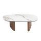 Masute Living - Masuta de cafea Porcelain Marble si lemn furniruit Walnut