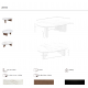 Masute Living - Masuta de cafea Porcelain Marble si lemn furniruit Walnut