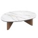 Masute Living - Masuta de cafea Porcelain Marble si lemn furniruit Walnut