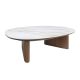 Masute Living - Masuta de cafea Porcelain Marble si lemn furniruit Walnut