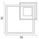 Plafoniere - Plafoniera LED design geometric Quadrate 36cm