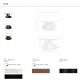 Masute Living - Masuta de cafea rotunda Porcelain Marble Walnut