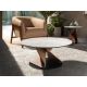 Masute Living - Masuta de cafea rotunda Porcelain Marble Walnut