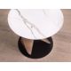 Masute Living - Masuta auxiliara rotunda Porcelain Marble Walnut