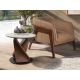 Masute Living - Masuta auxiliara rotunda Porcelain Marble Walnut