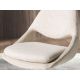 Scaune - Scaun modern pivotant material textil Off-white and cream