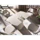 Scaune - Scaun modern pivotant material textil Off-white and cream