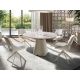 Scaune - Scaun modern pivotant material textil Off-white and cream