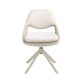 Scaune - Scaun modern pivotant material textil Off-white and cream