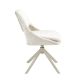 Scaune - Scaun modern pivotant material textil Off-white and cream