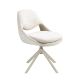 Scaune - Scaun modern pivotant material textil Off-white and cream