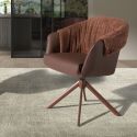 Scaun modern pivotant Copper-brown