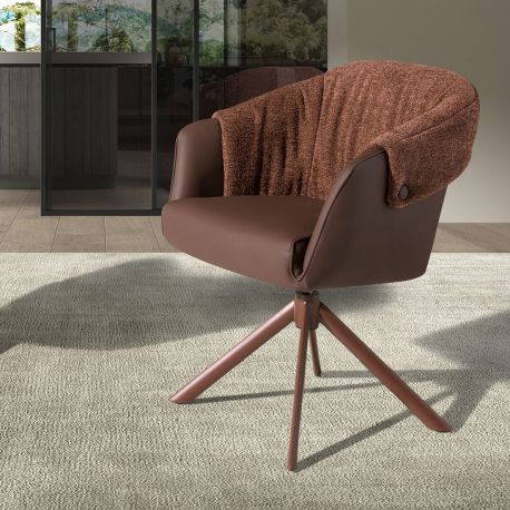Scaune - Scaun modern pivotant Copper-brown