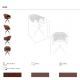 Scaune - Scaun modern pivotant Copper-brown