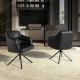 Scaune - Scaun modern pivotant piele sintetica Black