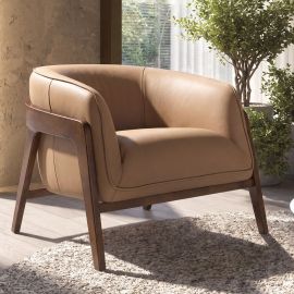 Fotolii - Fotoliu cu design modern piele naturala Brown