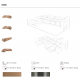 Coltare - Coltar LUX design italian cu sezlong stanga Piele Naturala, Brown