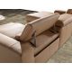 Coltare - Coltar LUX design italian cu sezlong stanga Piele Naturala, Brown