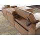 Coltare - Coltar LUX design italian cu sezlong dreapta Piele Naturala, Brown