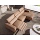 Coltare - Coltar LUX design italian cu sezlong dreapta Piele Naturala, Brown