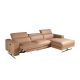 Coltare - Coltar LUX design italian cu sezlong dreapta Piele Naturala, Brown