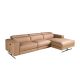 Coltare - Coltar LUX design italian cu sezlong dreapta Piele Naturala, Brown