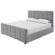 Paturi - Pat PRESTIGE 180x200cm boucle gri cu spatiu de depozitare