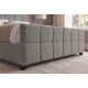 Paturi - Pat PRESTIGE 180x200cm boucle gri cu spatiu de depozitare