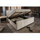 Paturi - Pat PRESTIGE 160x200cm boucle gri cu spatiu de depozitare