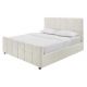 Paturi - Pat PRESTIGE 160x200cm boucle gri cu spatiu de depozitare