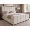 Pat PRESTIGE 160x200cm boucle gri cu spatiu de depozitare