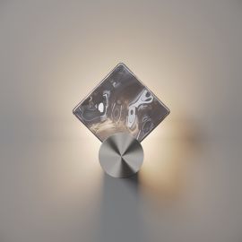 Aplice, corpuri de iluminat pentru pereti - Aplica de perete LED metal platinum Quadro